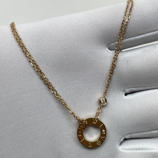 CARTIER FINE JEWELRY NECKLACE LOVE CIRCLE NECKLACE, 1PD FULLSET 2018 6.09G GHX788