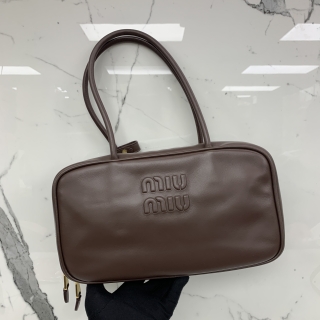 MIU MIU BAG LEATHER MIU MIU BAG LEATHER BROWN BEAU LEATHER BAG