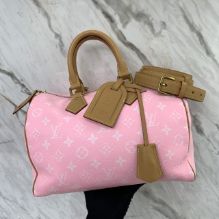 LOUIS VUITTON BAG MONOGRAM M13914 SPEEDY P9 BANDOULIÈRE 30 WITH POUCH CANDY PINK RFID