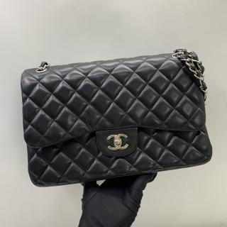 CHANEL BAG CLASSIC FLAP LAMB JUMBO 30CM WFLAP SHW NO.16 W/CARD 16525733