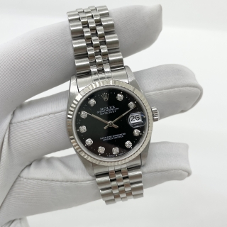 ROLEX WATCH DATEJUST 68274G BLACK DIAL WATCH ONLY W/SERVICE GUARANTEE 2023 S645182
