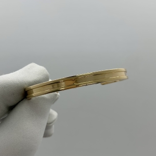 BVLGARI FINE JEWELRY BRACELET B-ZERO PG 750 CUFF OPEN BANGLE 18.41G NO GUARANTEE CARD