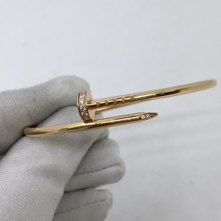 CARTIER FINE JEWELRY BRACELET PG JUSTE UN CLOU SM DIAMOND #15 8.80G 2021 FULLSET LVF301