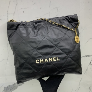 CHANEL BAG CALF CHANEL22 2WAY MEDIUM W/POUCH SPECIAL MICROCHIP AANCX83J