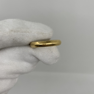 CARTIER FINE JEWELRY RING 7.04G AU750 YG BAND W/ENGRAVING RING ONLY BIO556