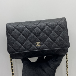 CHANEL BAG CAVIAR SKIN WALLET ON CHAIN  RFID MICROCHIP 2024