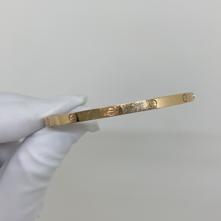 CARTIER FINE JEWELRY BRACELET LOVE BANGLE SM #17 19.0G NO CERT