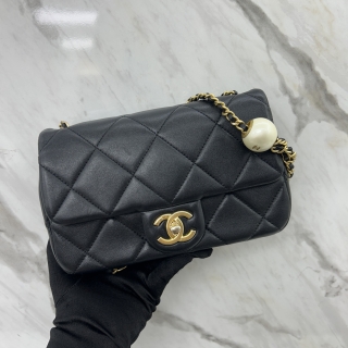 CHANEL BAG AS4861 MINI FLAP PEARL MICROCHIP HT444A69