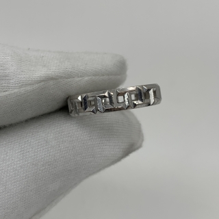TIFFANY FINE JEWELRY RING T TRUE RING WG750 6.9G