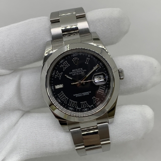 ROLEX WATCH DAY DATE 116300 DATEJUST II STEEL GREY DEAL ROMA 41MM FULLSET G745453