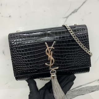 YSL BAG KATE CROCO EMBOSSED CHAIN SMALL SHW 474366