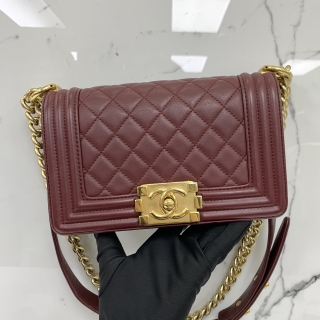 CHANEL BAG BOY SMALL 20CM LAMBSKIN RED GHW NO.23 23831452
