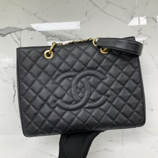 CHANEL BAG CAVIAR SKIN GST TOTE CAVIAR BLACK GHW NO. 19 19939012