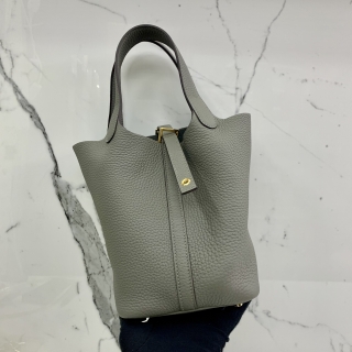 HERMES BAG PICOTIN LOCK 18 PM TAURILLON CLEMENCE GHW, W STAMP