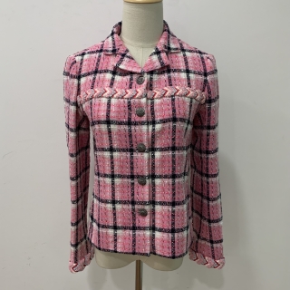 CHANEL CLOTHES JACKET TWEED P77302 PINK #34 (SALES ITEM)