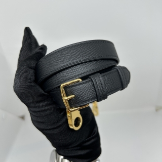 HERMES STRAP EPSOM NOIR BLACK GHW K STAMP