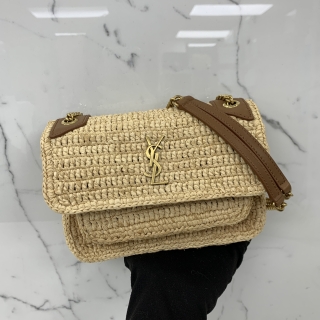 YSL BAG NIKI 838536 CHAIN SHOULDER STRAW