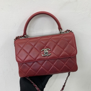 CHANEL BAG MATELASSE MAROON TRENDY SMALL 25CM LAMBSKIN NO.24 NO CARD COLOR CHANGE 24864746