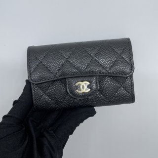 CHANEL SLG CAVIAR SKIN AP0214 CLASSIC MATELASSE CARD HOLDER CX32PHC4