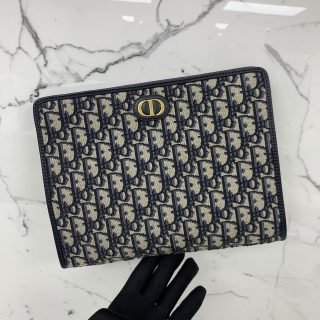 DIOR SLG OBLIQUE 30 MONTAIGNE DEA POUCH CLUTCH WRISTLET W/STRAP