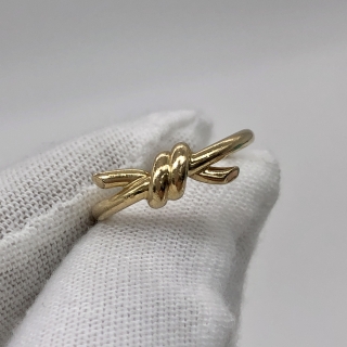 TIFFANY FINE JEWELRY RING KNOT RING YG750 3.50Ｇ