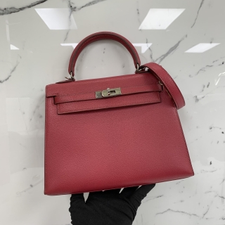 HERMES BAG KELLY II 25 2WAY SAC A MAIN RIGIDE CHEVRE MYSORE □F STAMP W/INITIAL