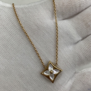 LOUIS VUITTON FINE JEWELRY NECKLACE Q93521 COLOR BLOSSOM 750 6.27G G24161