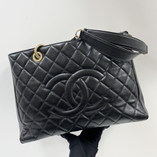 CHANEL BAG MATELASSE GST CAVIAR BLACK SHW NO.19 NO CARD 19449872