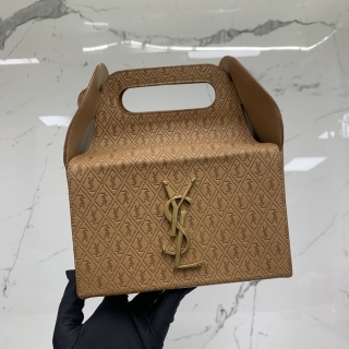 YSL BAG 732657 TAKE-AWAY BOX VINTAGE BROWN