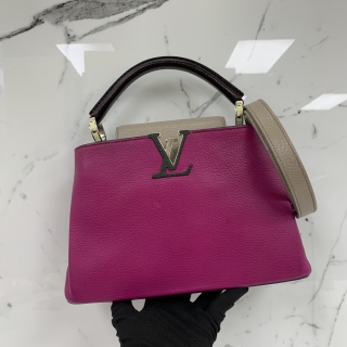LOUIS VUITTON BAG TAURILLON CAPUCINES BB 2WAY TRICOLOUR PURPLE (TOUCHED-UP) AR4125