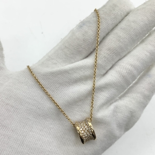 BVLGARI FINE JEWELRY NECKLACE B.ZERO1 PAVED DIAMONDS RG750 14.3G FULL SET 2021 P57EY3