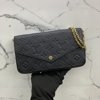LOUIS VUITTON BAG EMPREINTE M82477 POCHETTE FELICIE BLACK RFID