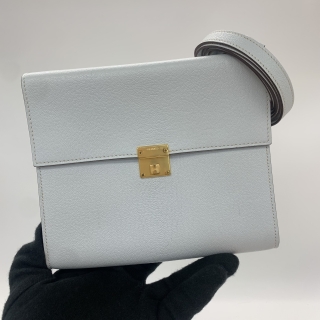HERMES SLG CLIC 16 CHEVRE PASTEL BLUE GHW Z STAMP