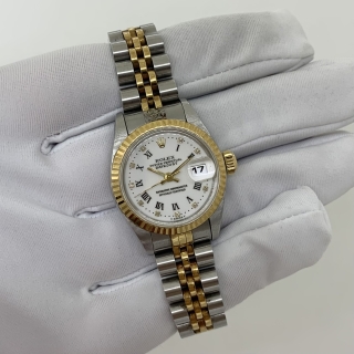 ROLEX WATCH DATEJUST 69173G ROMAN INDEX WHITE DIAL 10PD WATCH ONLY S901493