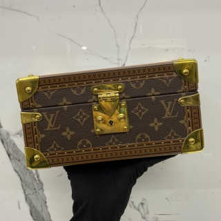 LOUIS VUITTON MONOGRAM TRUNK M47003 COFFRET TRESOR 24 W/KEYS RFID