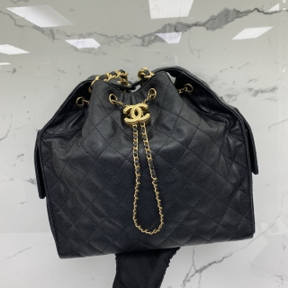 CHANEL BAG CAVIAR SKIN AS5311 CHANEL25 MEDIUM GRAINED CALFSKIN HOBO BLACK GHW MICROCHIPPED K3LT0U9K