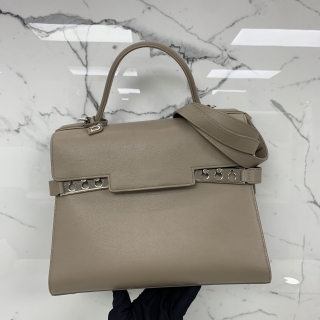 DELVAUX BAG TEMPETE 2WAY GREY MM W/MIRROR