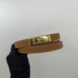 HERMES BELT KELLY EPSOM GOLD GHW G STAMP