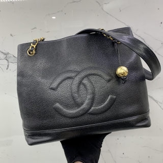 CHANEL BAG CAVIAR SKIN CHAIN TOTE GHW W/CARD NO 2 (RECOLOURED) 2306915