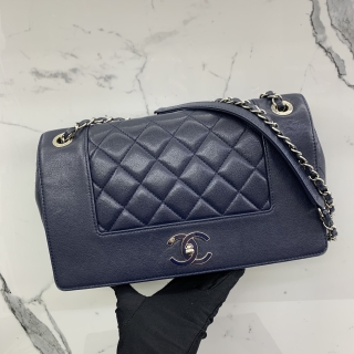 CHANEL BAG MADEMOISELLE FLAP CHAIN SHOULDER SHW BLUE NO.23 (W/CARD) 23811548