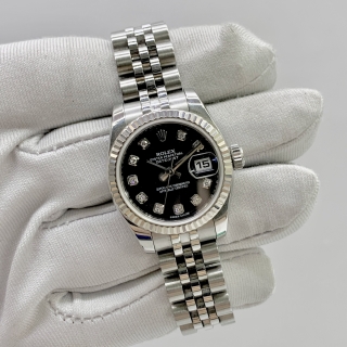 ROLEX WATCH DATEJUST 179174G BLACK DIAL 2016 WITH CERT RJ793018