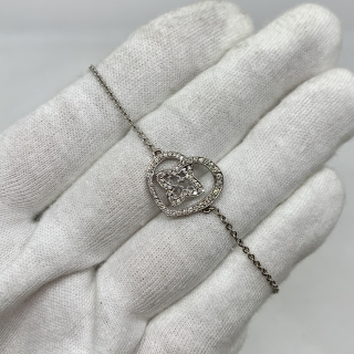 LOUIS VUITTON FINE JEWELRY BRACELET WG750 COOL HEART DIAMONDS 1.65G
