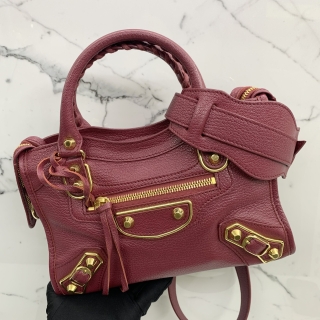 BALENCIAGA BAG 390160 CITY 2WAY SMALL CHERRY RED