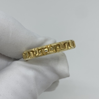 TIFFANY FINE JEWELRY RING T TRUE NARROW YG750 WITH BOX #3.38G