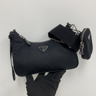 PRADA BAG NYLON 1BH204 RE-EDITION 2005 RE-NYLON 2WAY SHW BLACK
