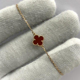 VAN CLEEF & ARPELS FINE JEWELRY BRACELET SWEET ALHAMBRA CARNELIAN RG750 1.7G (2023 FULL SET) JD865756