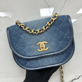 CHANEL BAG MATELASSE MATELASSE WASHED DENIM QUILTED MESSENGER CHAIN SHOULDER 2WAY COCOMARK MICROCHIPPED P6KX1565A