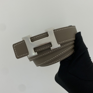HERMES BELT H MINI REVERSIBLE 80 SHW ETOUPE/NOIR W STAMP
