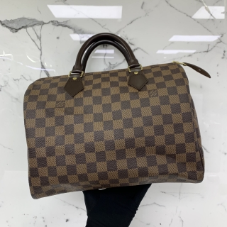LOUIS VUITTON BAG DAMIER SPEEDY 30 WITH LOCK NO KEY DU1087