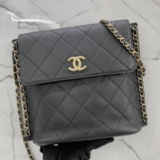 CHANEL BAG MATELASSE BLACK GHW LAMBSKIN CC HOBO BAG NO/32 31383720